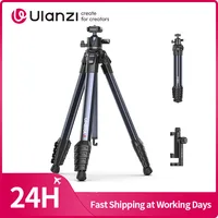 Trípode de viaje Ulanzi OMABRA II, trípode de Metal portátil de 0,48-1,56 M, trípode de placa UKA QR para cámara, luz de relleno para teléfono inteligente