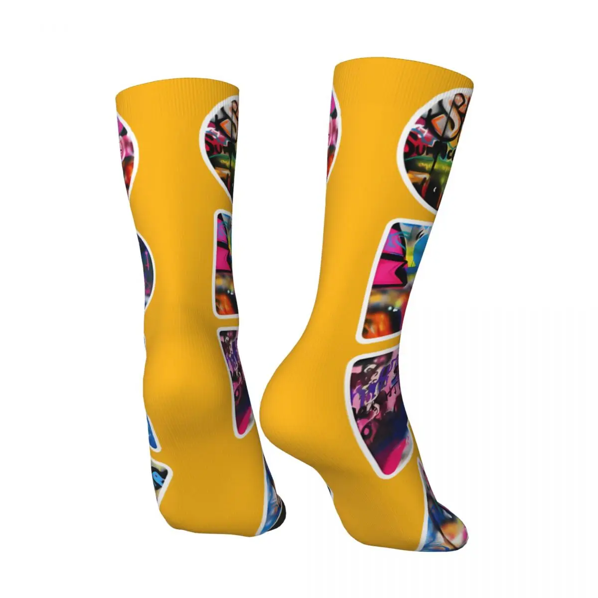 Happy Funny Men's compression Socks Graffiti Art Retro Harajuku Cold-Play Street Style Novelty Pattern Crazy Sock Gift Printed