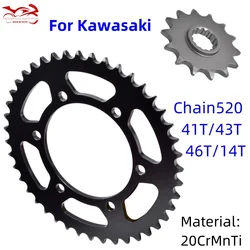 520 Front Rear Sprocket for Kawasaki EX250 EX300 EX400 R Z250 Z300 Z400 X300 BX250 KLE300 ER300 ER EX Z Ninja 250 300 400 ABS