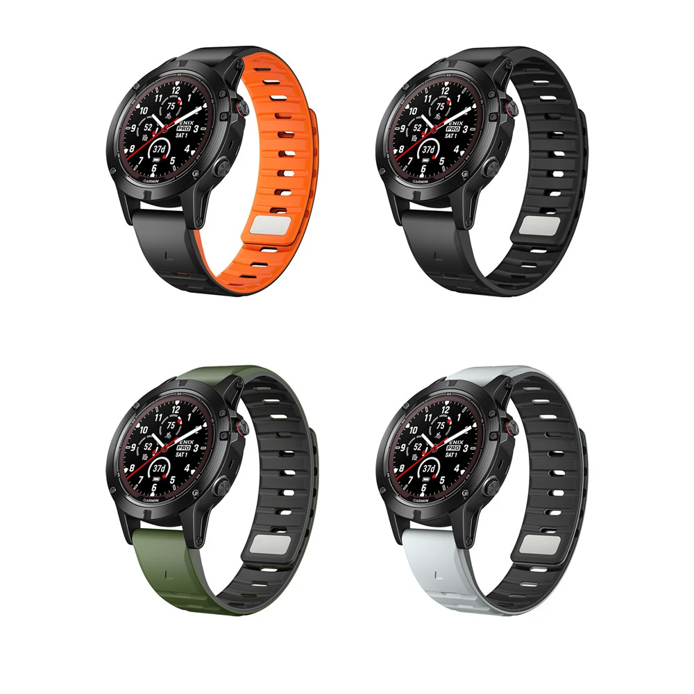 

Силиконовый ремешок для часов 22 мм 26 мм для Garmin Fenix 7 6 5 7X 6X 5X/Enduro3, сменный ремешок с магнитной пряжкой