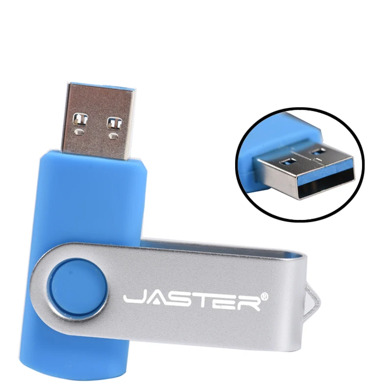 JASTER Pen Drive 32GB 64GB 128GB Kecepatan Tinggi USB 2.0 untuk PC Mobile Mini Memory Stick Flash Drive USB Hitam Dapat Diputar 16GB 8GB 4GB