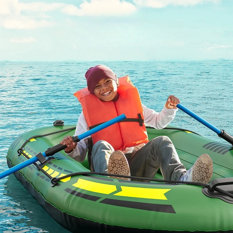 Green Tactical Kayak | Military Green Portable Folding Boat | Fishing/Rafting/Survival Use