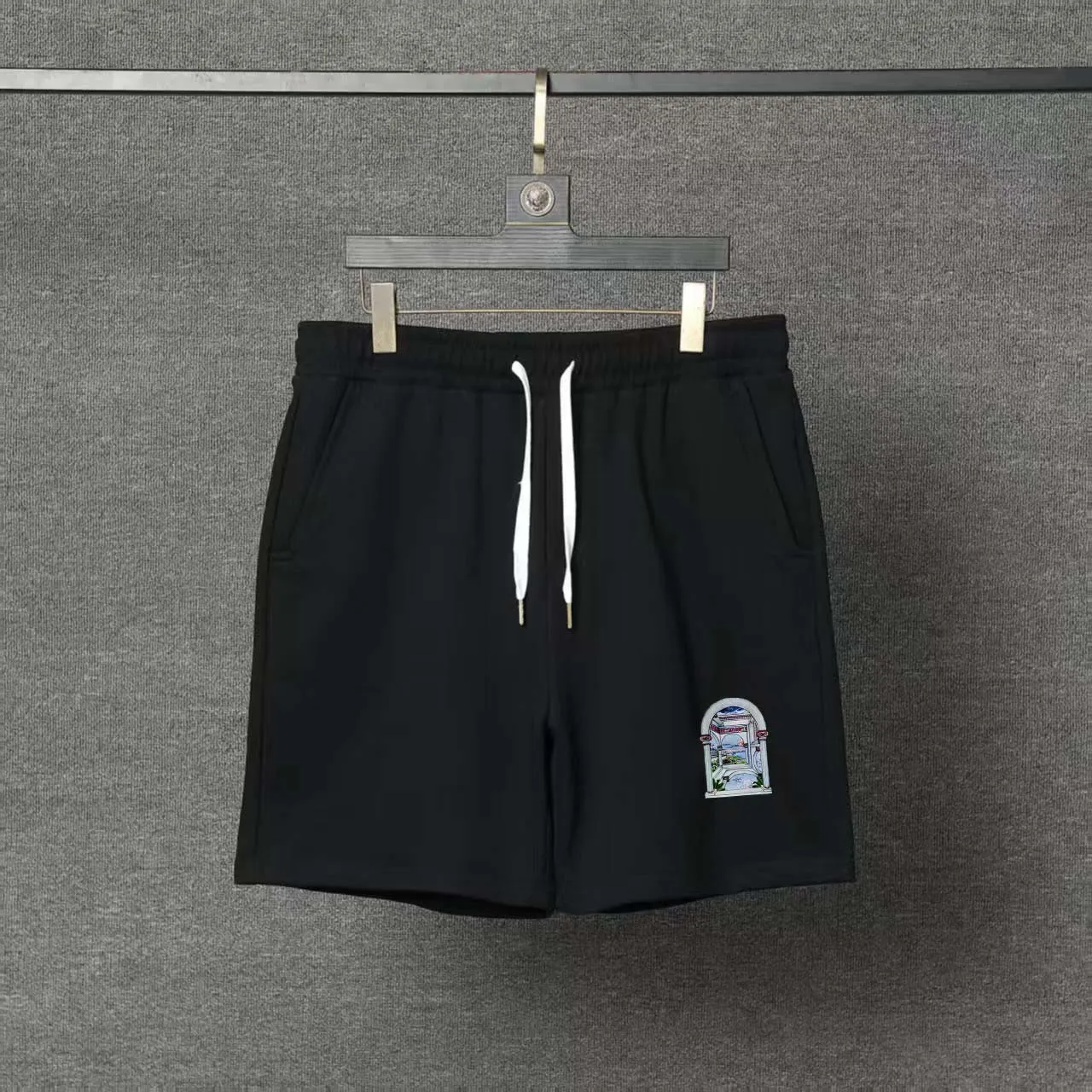 Top Quality Casinoblank Paris Classical Arch Logo Printed Men Short Pants Shorts Loose Men Cotton Sweatpants Cotton Shorts