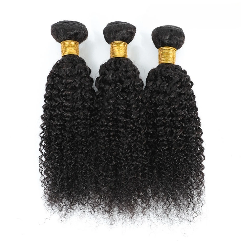 Jerry Curly, natürliche Farbe, Echthaar-Extensions, doppelt gewebt, kein Ausfallen, kein Verknoten, Echthaar, natürliche Haarlinie. – Detail 6