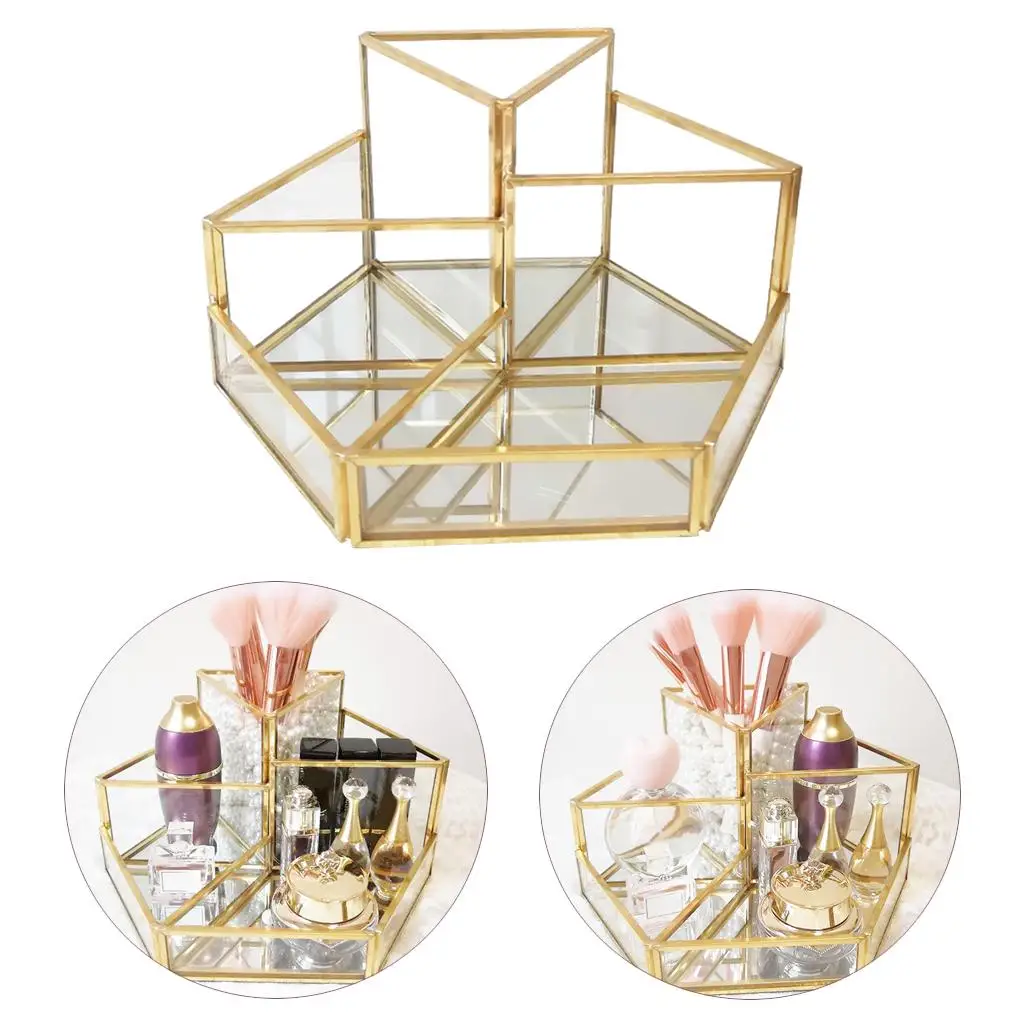 

Makeup Organizer 5 Compartments Clear Eyebow Storage Multifunction Cosmetic Storage Display Case