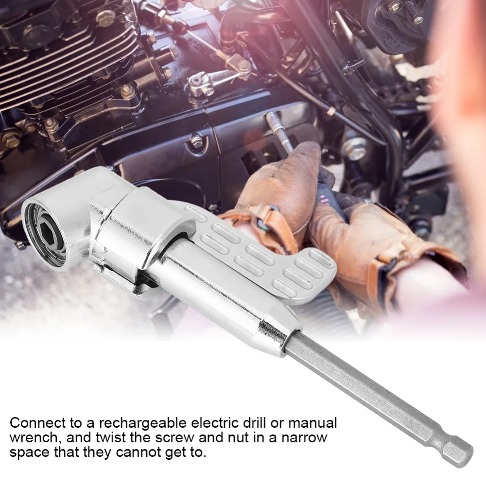 Adaptador de broca de ângulo reto de 105 graus, soquete magnético, haste hexagonal de 1/4 polegadas, acessório de broca, unidade de troca rápida