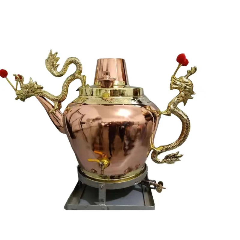 Copper pot, old Beijing tea , lotus seed porridge, copper hot pot, handmade dry pot, purple copper