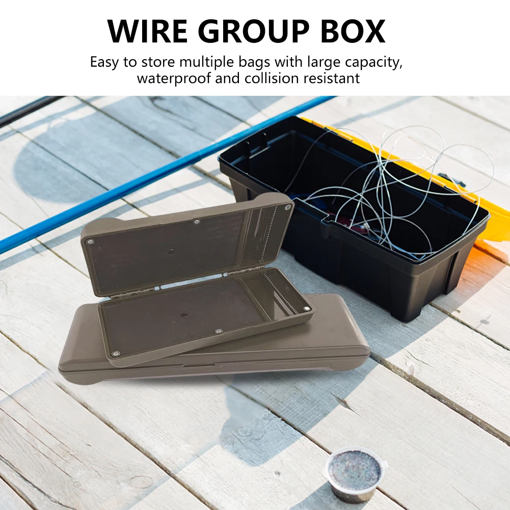 Plastic Carp Fishing Box Waterproof Swivels Hooks Fishing Lures Box Portable Lightweight Collision Outdoor Accessories