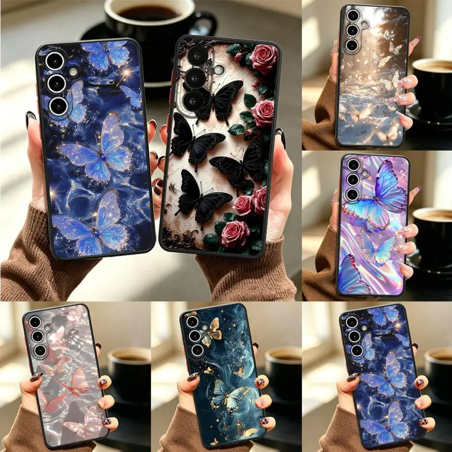 Spring Butterfly Flora Phone Cover Case for Samsung Galaxy A57 A17 A52 A14 A23 A72 A53 A35 A34 A36 A33 A37 A56 A54 A16 A15