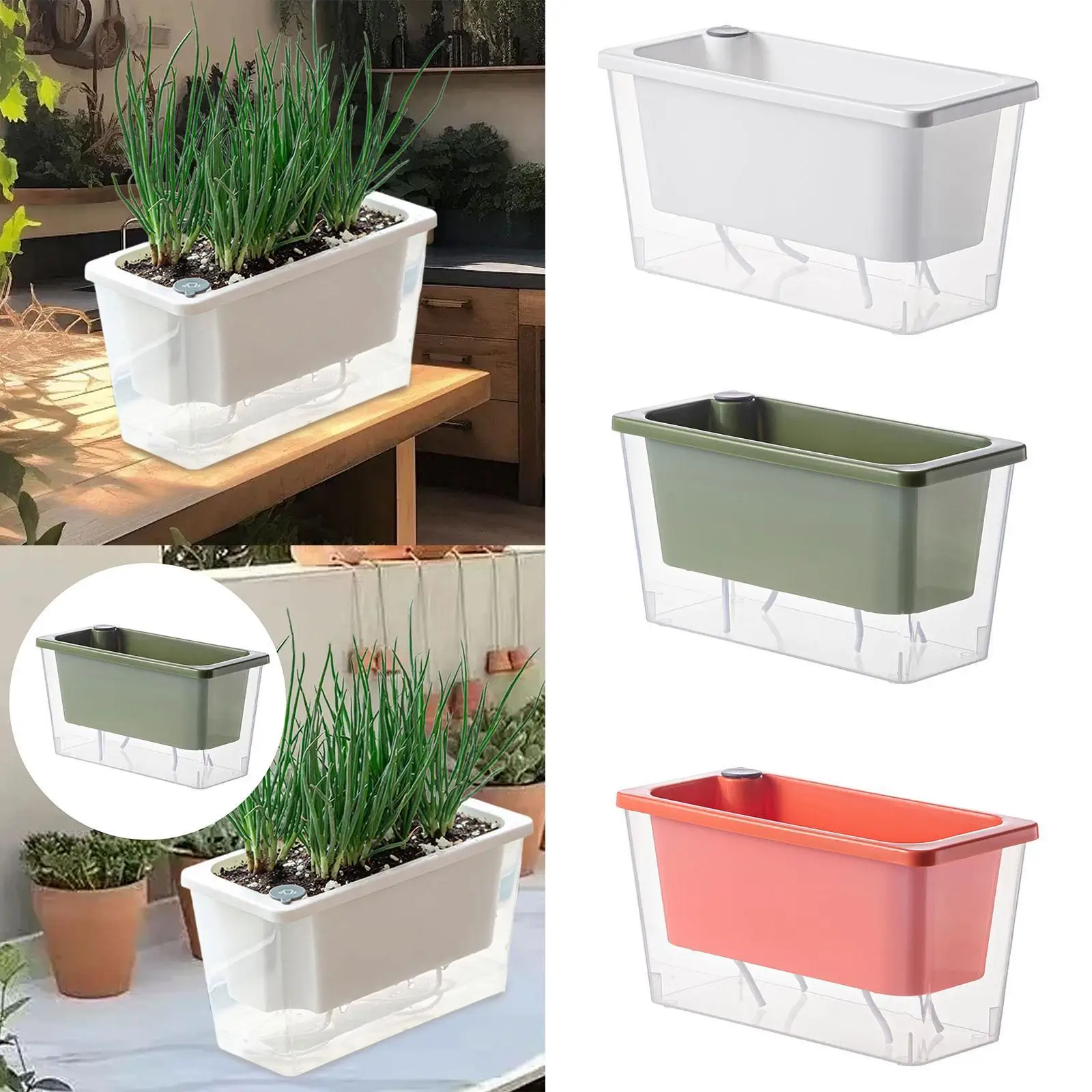Self Watering Pots Multifunctional Fruits Home Use Double Layers Plant Container
