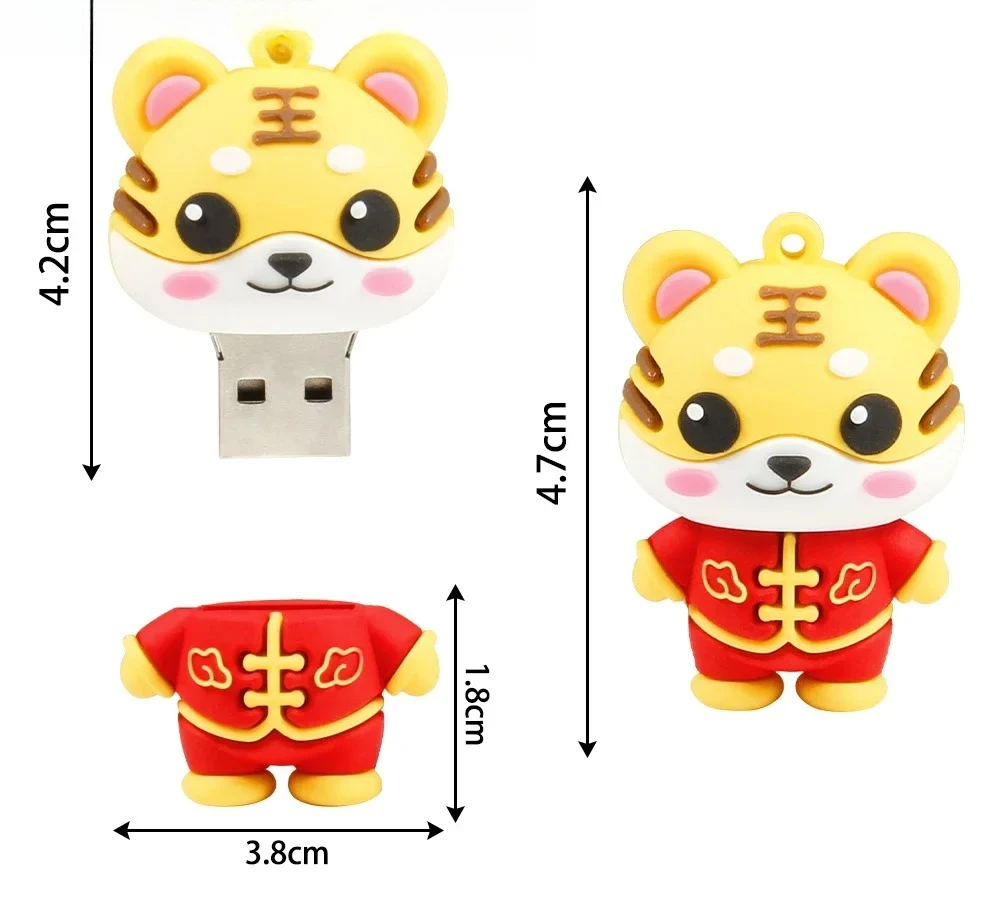 بندريف 128 جيجابايت محرك فلاش USB الكرتون الحيوانات البطريق القلم محرك 64 جيجابايت فلاش يو اس بي ذاكرة عصا 32 جيجابايت ديناصور أو القط 16 جيجابايت محرك القلم