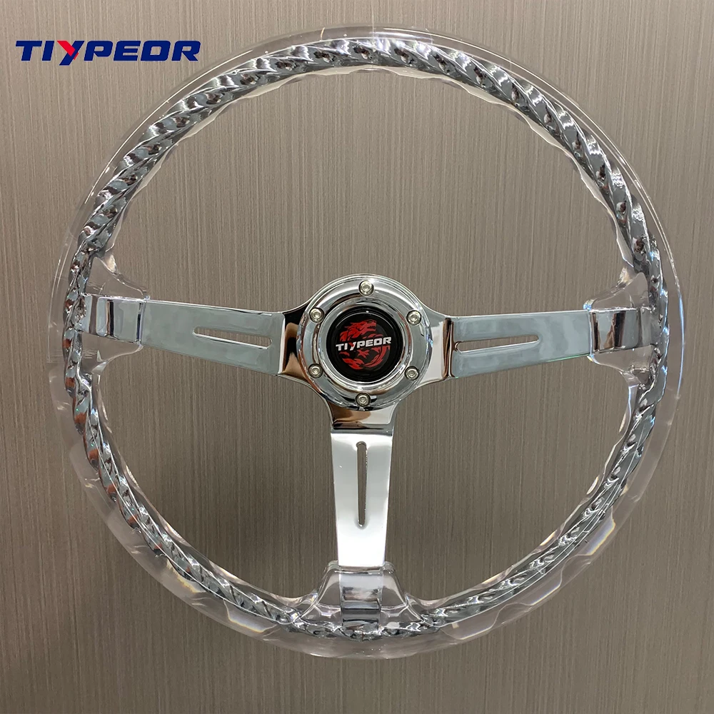 

Hitman style Universal Acrylic Transparent Steering Wheel Modification Sport 14 Inch 350MM Acrylic hitman Car Steering Wheel