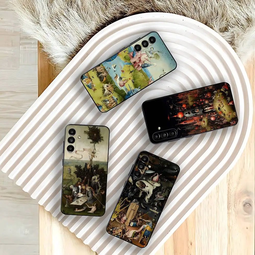 

H-Hieronymus Bosch Painting For Samsung Galaxy A73,52,32,71,41,53,31,72,22,5G,J7,Note,8,9 Soft Black Dust-proof Cover