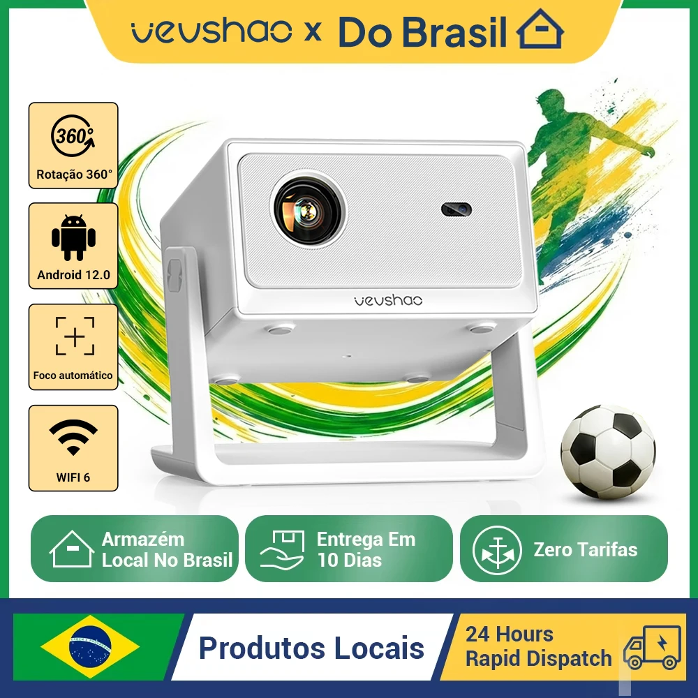 Vevshao a16 Projetor Portátil Foco Automático Keystone Nativo 1080p Projetor 4k - imagem 1