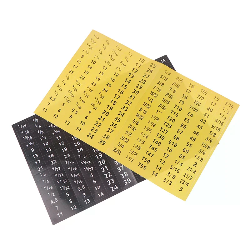 Tool Classification Stickers 180Pcs/set Master Socket Quick & Easy Reminder Label Stickers Chrome Decal Tags For Socket Tools