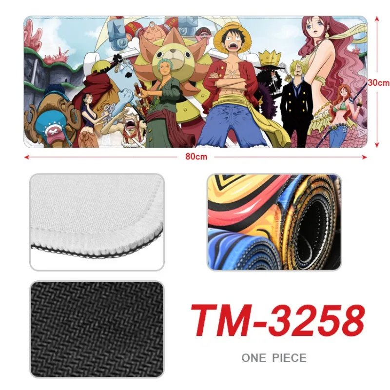 One Piece Animation Peripheral Full-color Printed Mouse Pad Personalized Car Side Non-slip Table Mat Oversized Mouse Pad