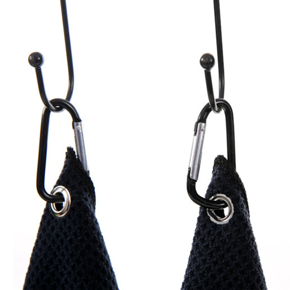 Black Microfiber Cotton Golf Towel With Carabiner Hook Cleans Clubs Golf Towel Balls Hands Cleaning Towels 30*30/30*40/40*60cm - view 6