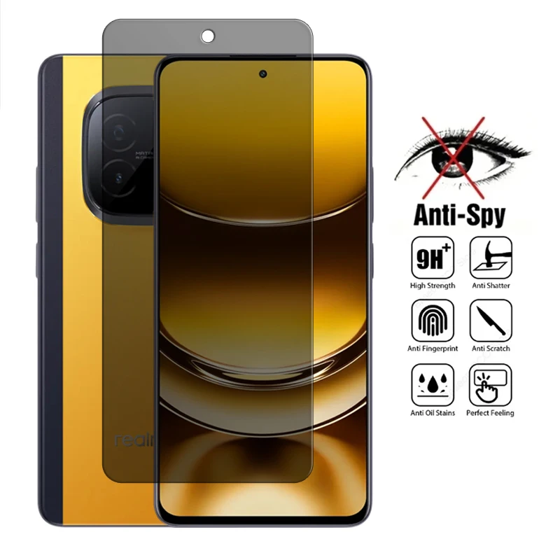 

For Realme Narzo 70 Turbo 5G Glass For Realme Narzo 70 Turbo Tempered Glass 6.67 inch Anti-spy Privacy 9H Screen Protector Glass