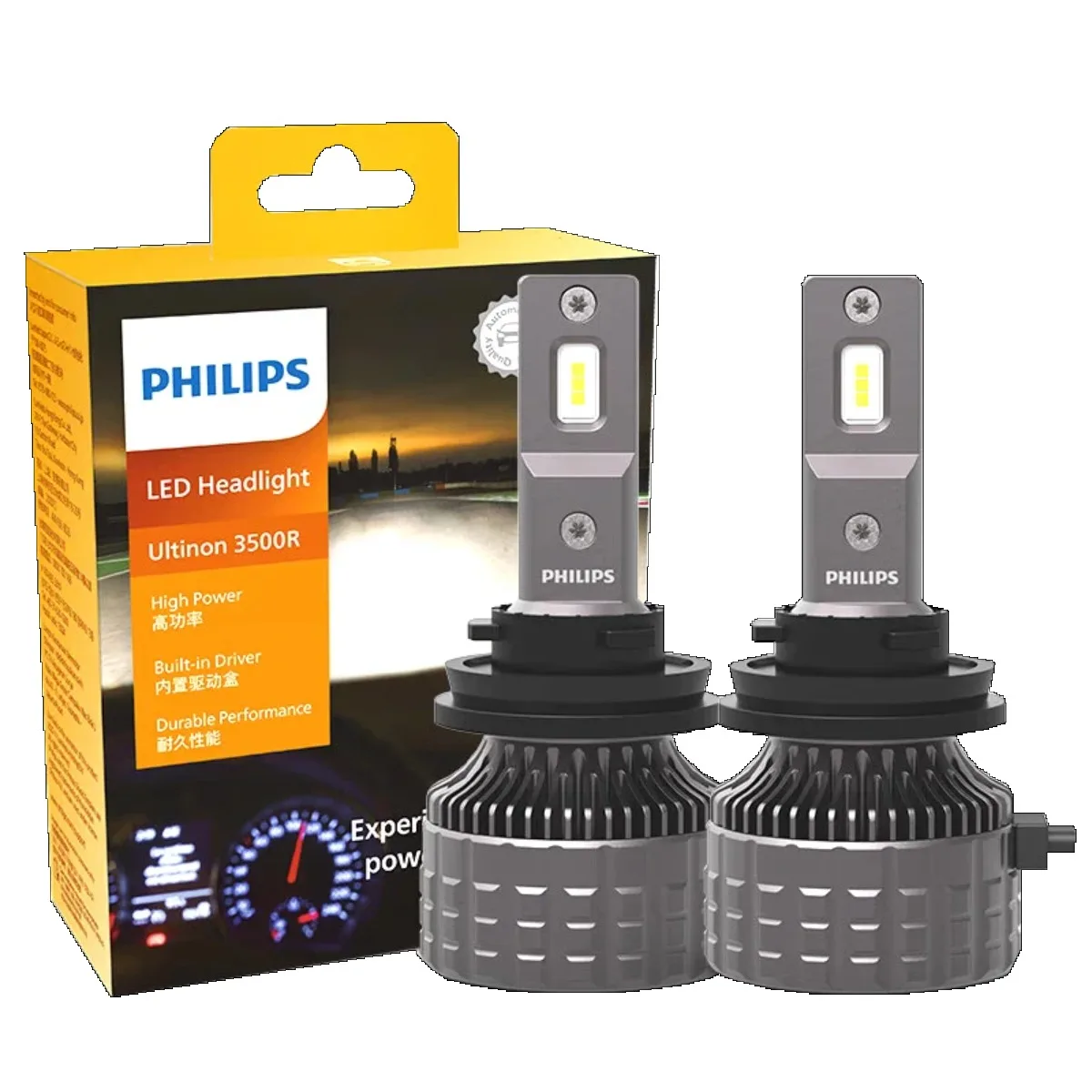 Philips Car Head Lamp H4 H7 LED Ultinon 3500R H11 HB3 HB4 6500K 30W Build In Driver Uses For Auto Lighting