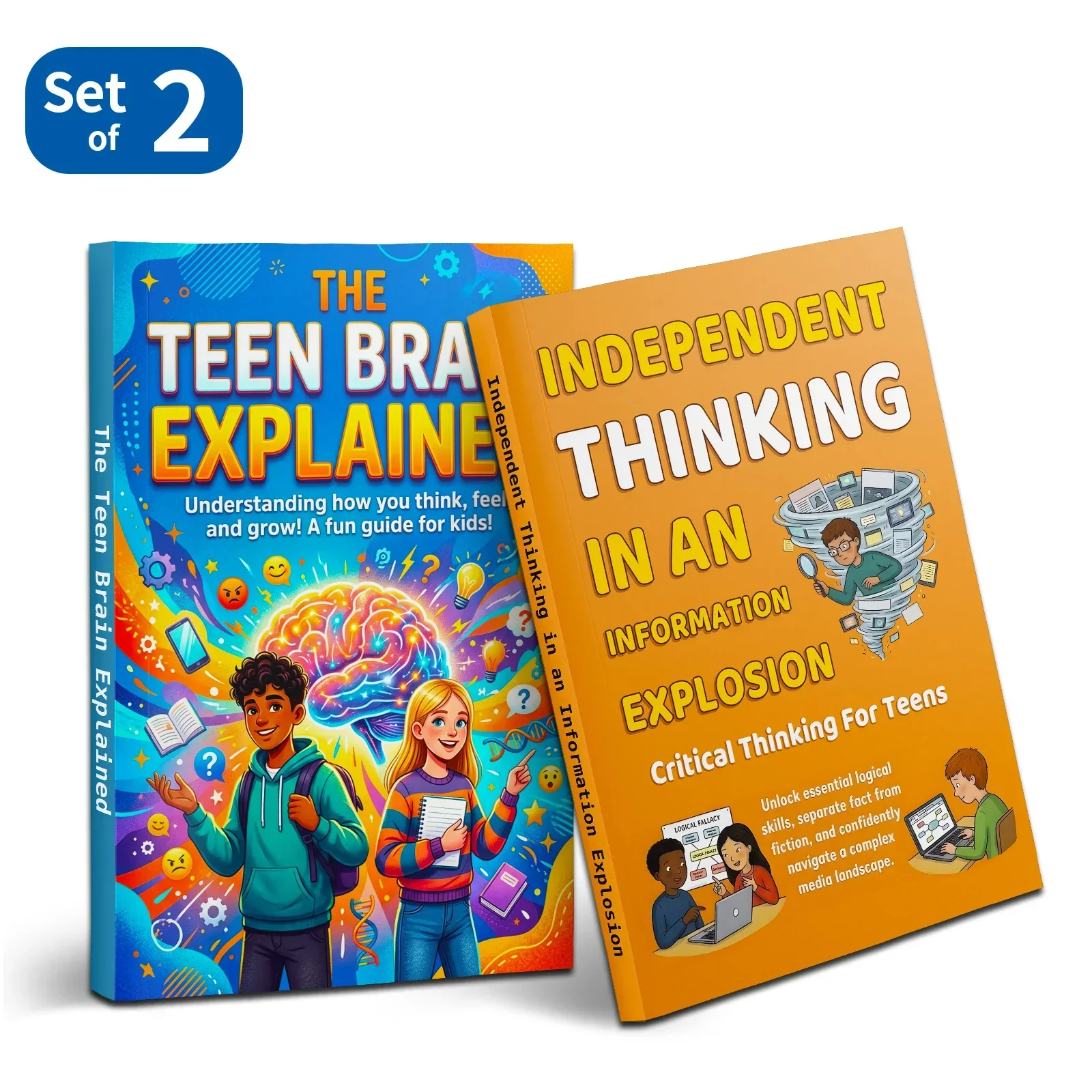 2-Book Teen Brain and Critical Thinking Book Set, Includes Independent Thinking in an Information Explosion and The Teen Brain
