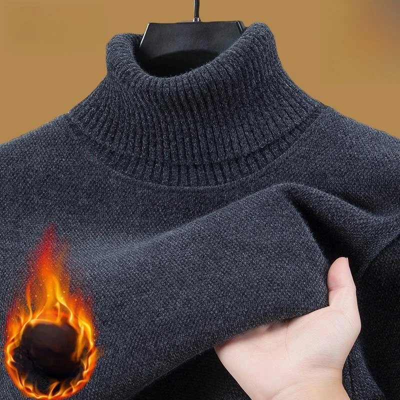 

Мужской вязаный свитер Thiened на меховой подкладке с высоким воротником, зимняя теплая основа irt Woodpeer, зимняя коллекция TUCANO