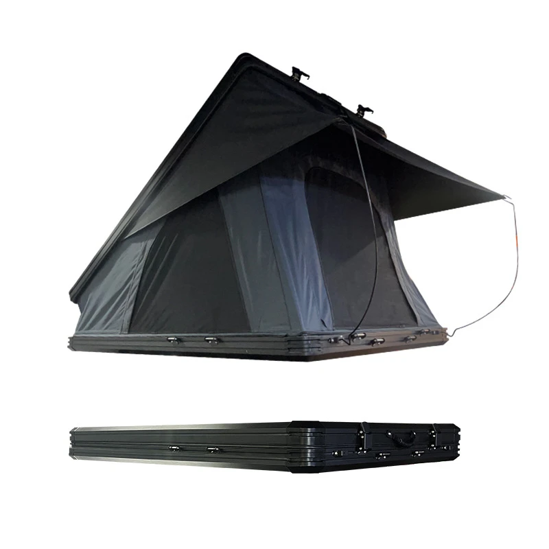 Waterproof Aluminum Hard Shell Roof Top Tent Four-Season Quick Automatic Opening One Bedroom For Car Camping