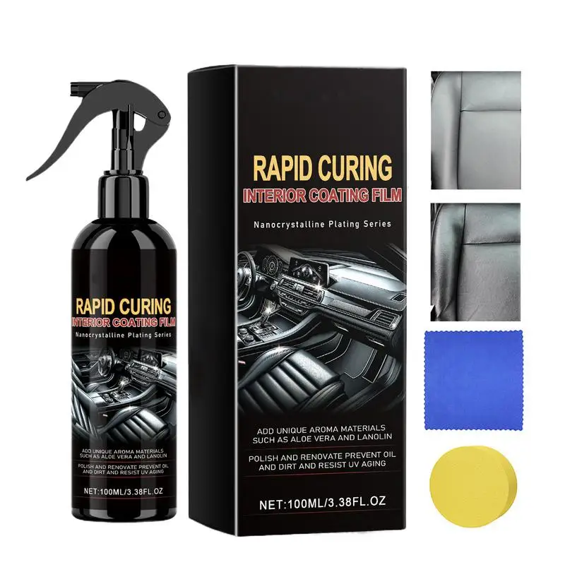 

Interior Car Cleaner Refurbish Retread Restore Agent Powerful Car Maintenance Spray Supplies With Sponge And Cloth car Supplies