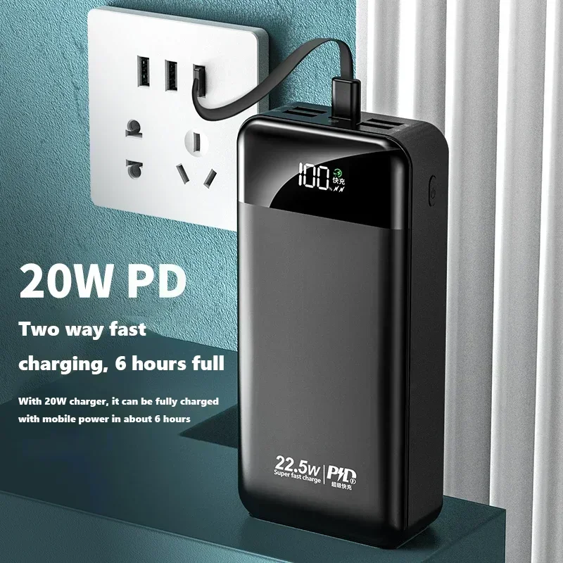 พาวเวอร์แบงค์100000มิลลิแอมป์พร้อม22.5วัตต์ PD ชาร์จเร็ว powerbank ที่ชาร์จแบตเตอรี่แบบพกพาสำหรับ iPhone 13Pro Xiaomi Huawei