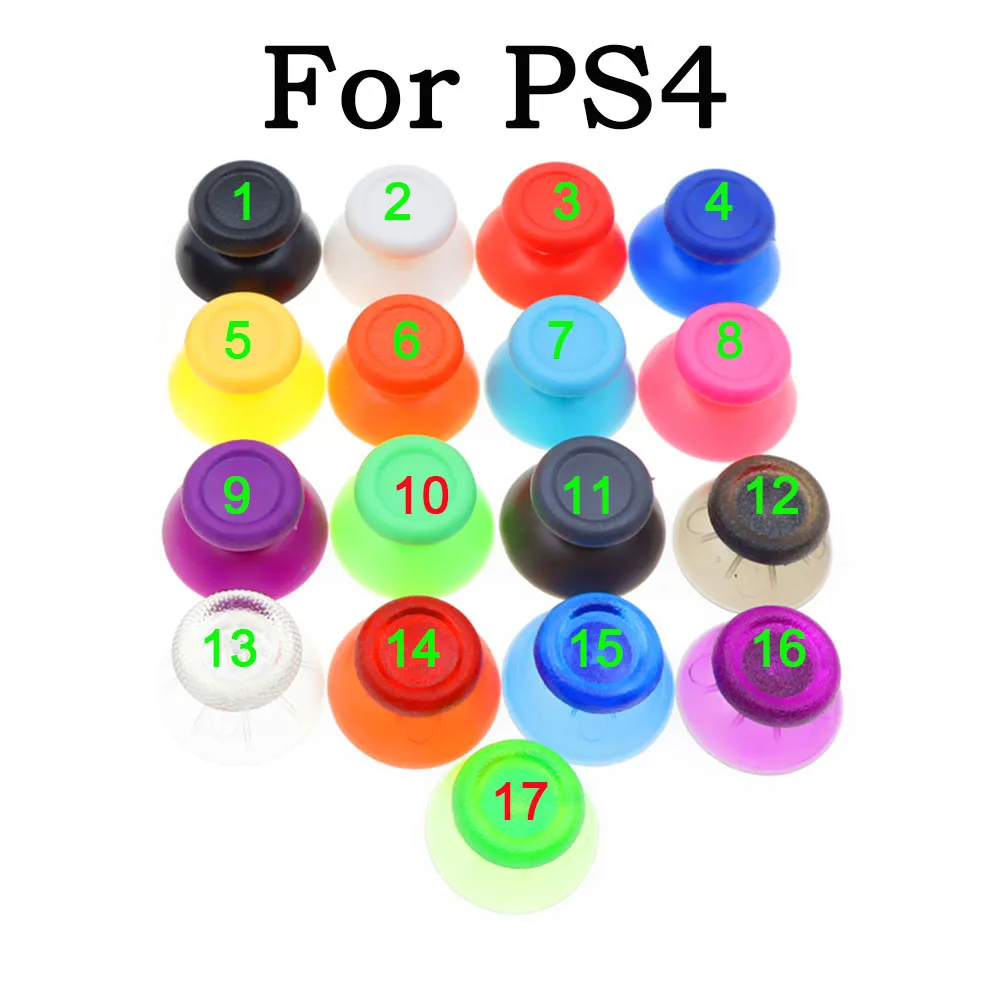10pcs For PS4 Pro Slim Controller 3D Analog Joystick Thumb Stick Grip Cap Thumbsticks Cover Mushroom Cap Replacement Part