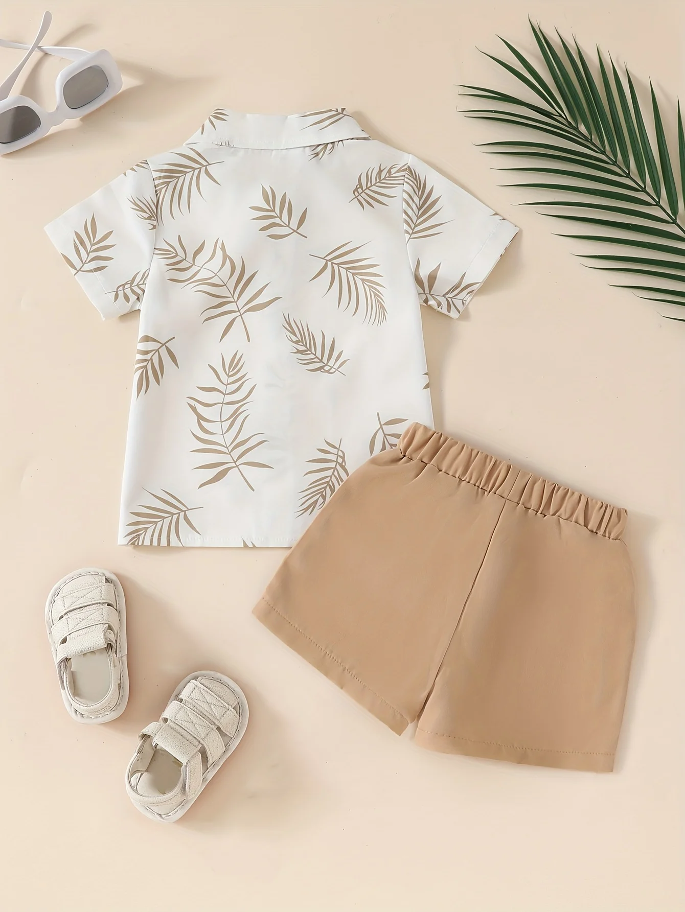 LiliMeraken Baby Boy Casual Beach Vacation 2Pcs Set Short Sleeve Shirt Elastic Waist Shorts Summer Outfit