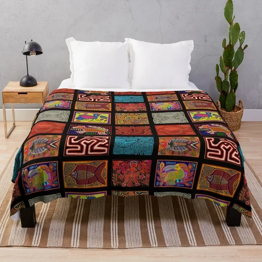 San Blas Islands Collage Throw Blanket Faux Fur Soft Warm Blanket for Bed