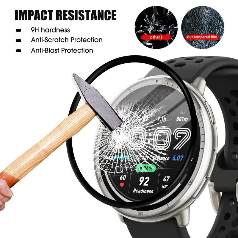 Film Pelindung Layar 3D untuk Amazfit Active 2 Jam Tangan Pintar Film Pelindung Cakupan Penuh untuk Amazfit Active2 Bukan Kaca Tempered