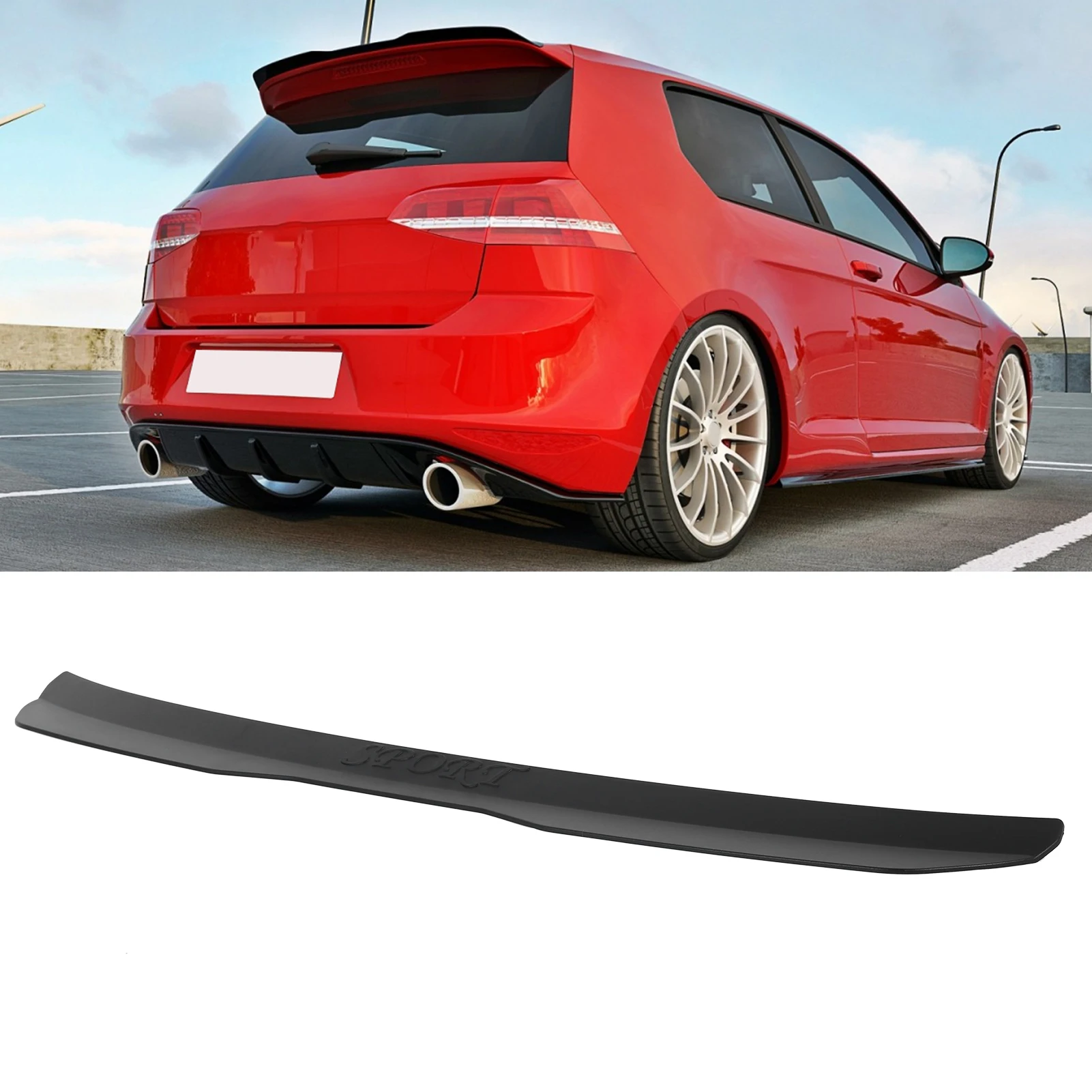 

Rear Roof Spoiler Wing Two Compartment Vehicle Universal for Seat LEON Maxton MK1 Mk2 Mk3 MK4 MK5 MK6 MK7 2000‑2021