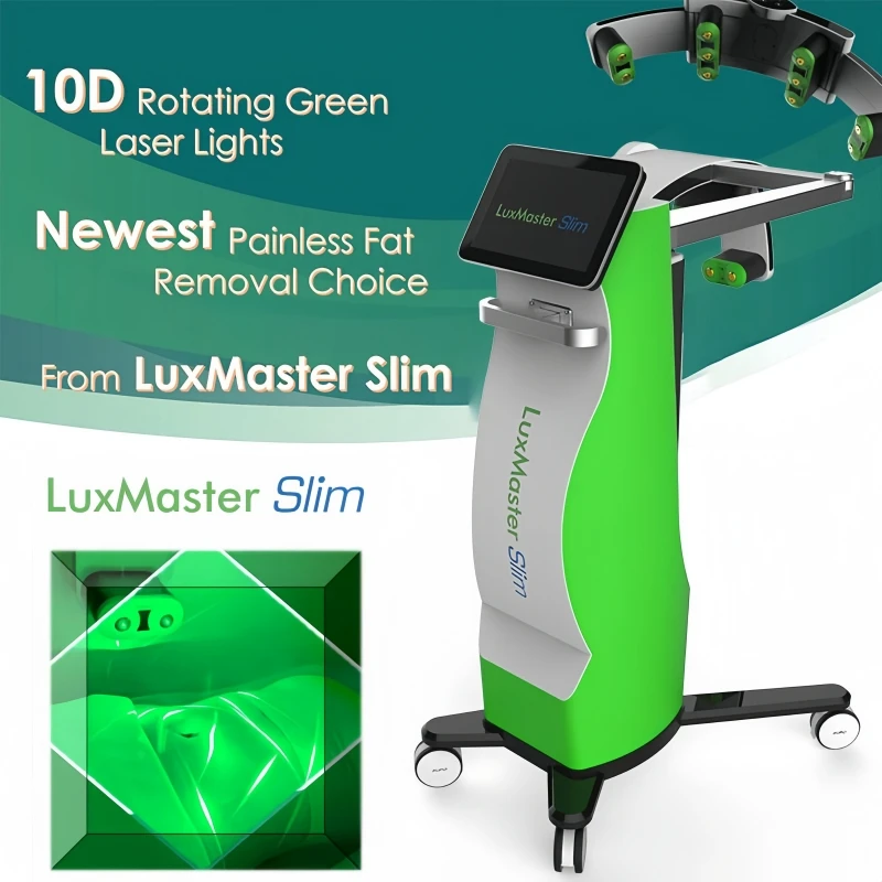 Newest 10D Emerald Laser Therapy LuxMaster 532nm Diode Zerona Laser Fat Removal Body Sculpture Weight Loss Body Slimming Machine