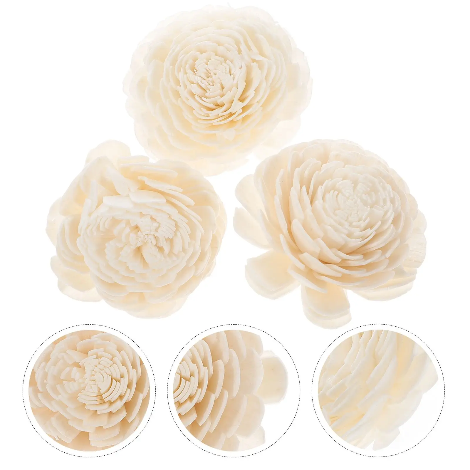3 Pcs Rattan Aromatherapy Dried Flowers Home Decor Scented Room Accessories Water Absorption Capacity Stable Volatility
