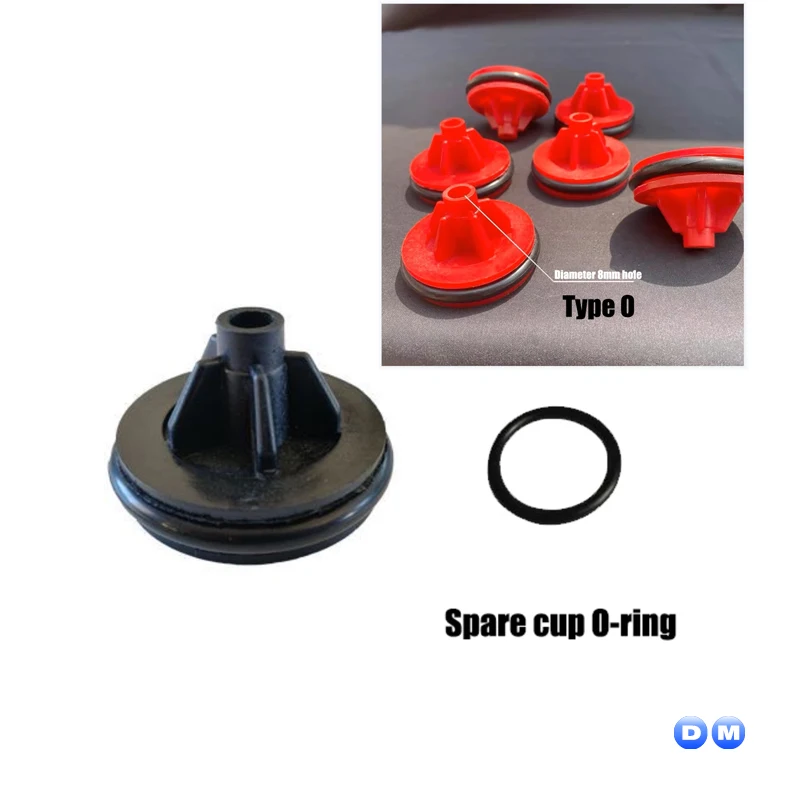 Transparent Barrel General Accessories for Manual Butter Guns, Cup Type O for Oil Seals with An Inner Diameter of 53-54MM Rubber