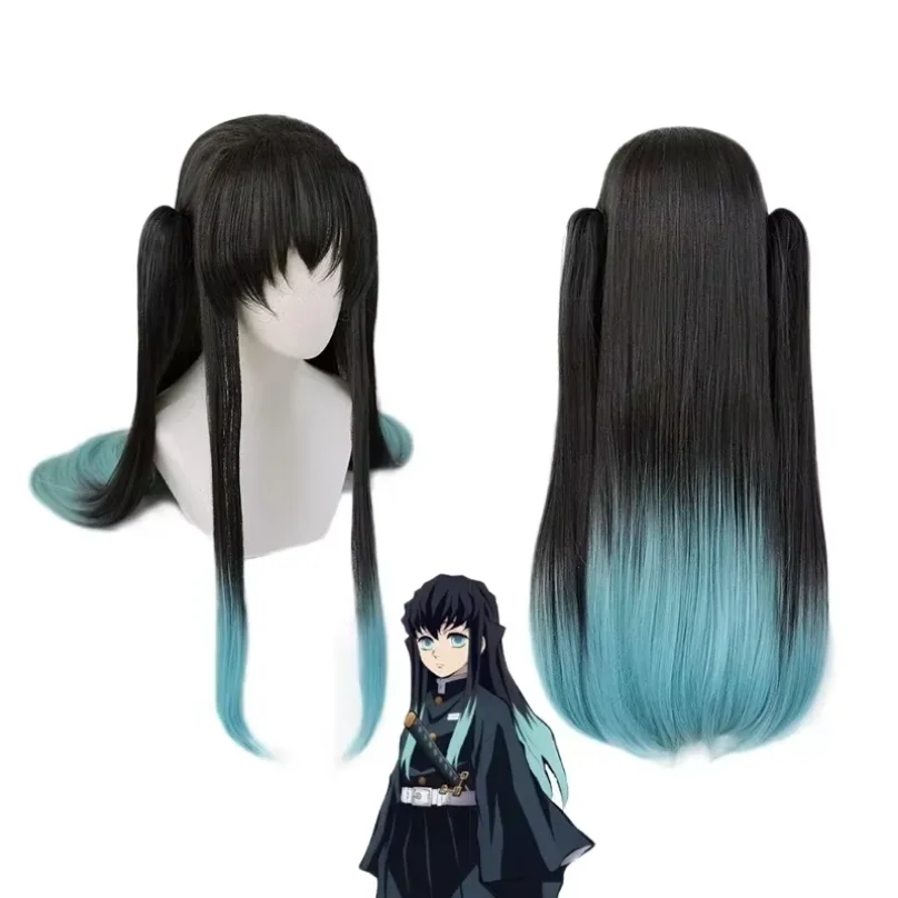 Image of Anime Tokitou Muichirou Cosplay Perücke Muichiro Tokito Perücke Hitzebeständige Kunsthaarperücken