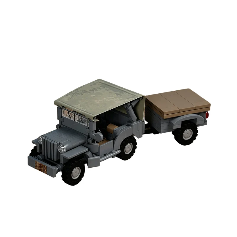 Military Utility Truck Model MOC Building Bricks War Equipment Modular Technology Gifts Holiday Assemble Children Toys Suit