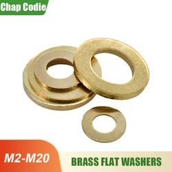 M2 M3 M4 M5 M6 M8 M10 M12 M14 M16 M18 M20 Brass Flat Washer O Ring Solid Oring Seal Gasket Shim Copper Metal Meson Pad Spacers