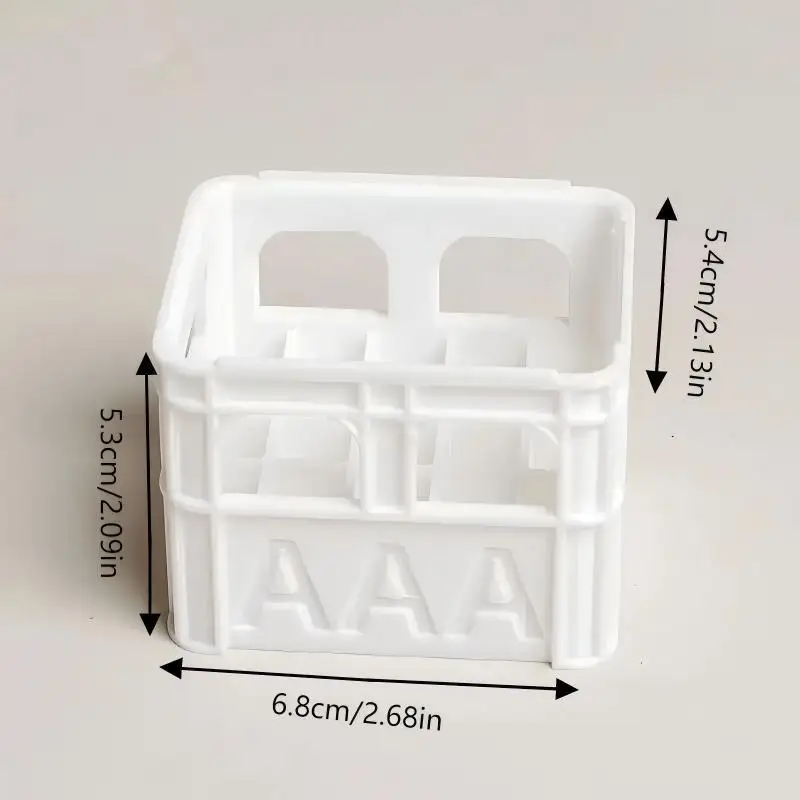 صندوق تخزين بطاريات قابل للتكديس على طراز صندوق البيرة المطبوع ثلاثي الأبعاد، مقاسات AA وAAA، 18650 21700 9 فولت. #3