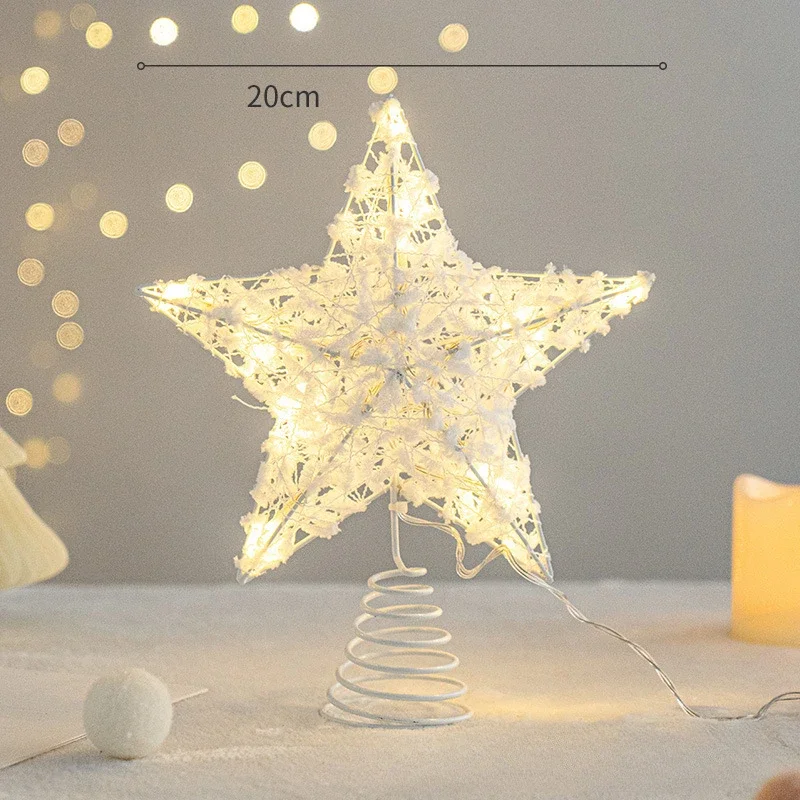 Iron Art LED Light Luminous Christmas Decoration Light Santa Claus Snowflake Christmas Tree Table Lamps