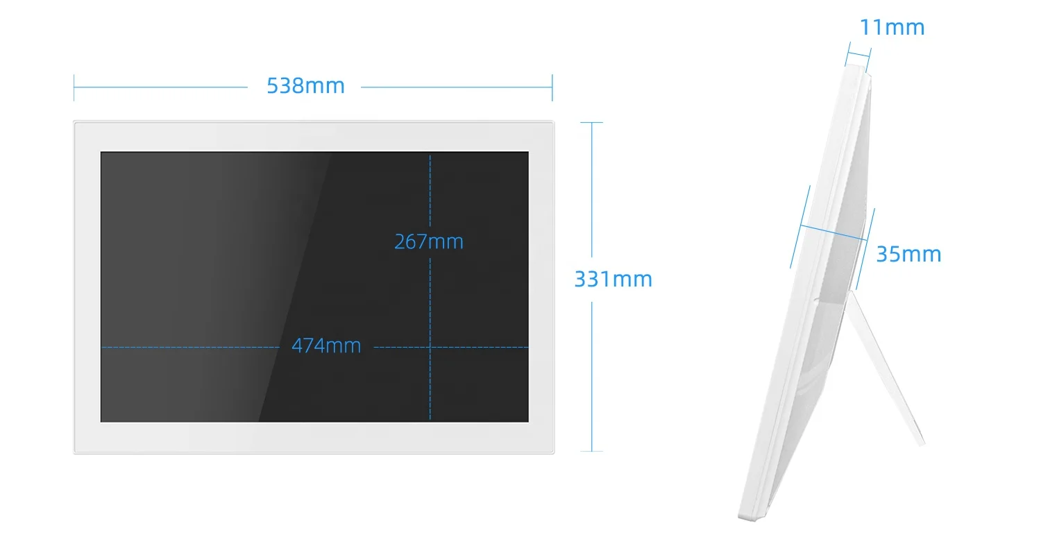 21.5 Inch Wall Planner Digital Calendar 32GB, Smart Touchscreen Interactive Display Wall Desk Mount for Schedule Meal Planner