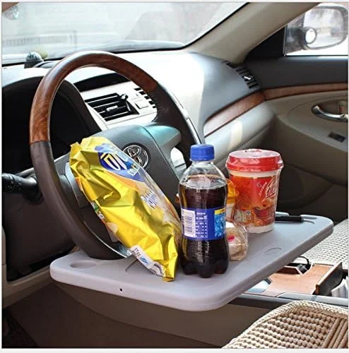 Steering Wheel Tray, Car Table Tray, Steering Wheel Desk for Laptop and Vehicle Seat Mount Notebook Laptop Eating Desk