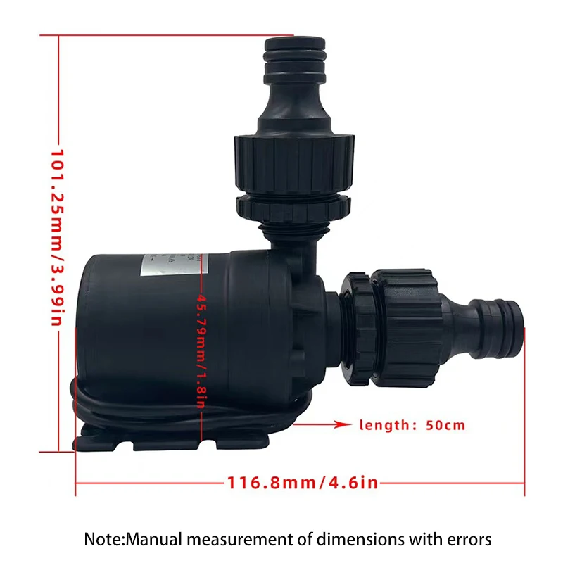 Bomba de agua sumergible para vehículo RV, Motor portátil sin escobillas, 12V, 24V, 800L/H, 5M, sistema de refrigeración, calentador de fuentes, Mini