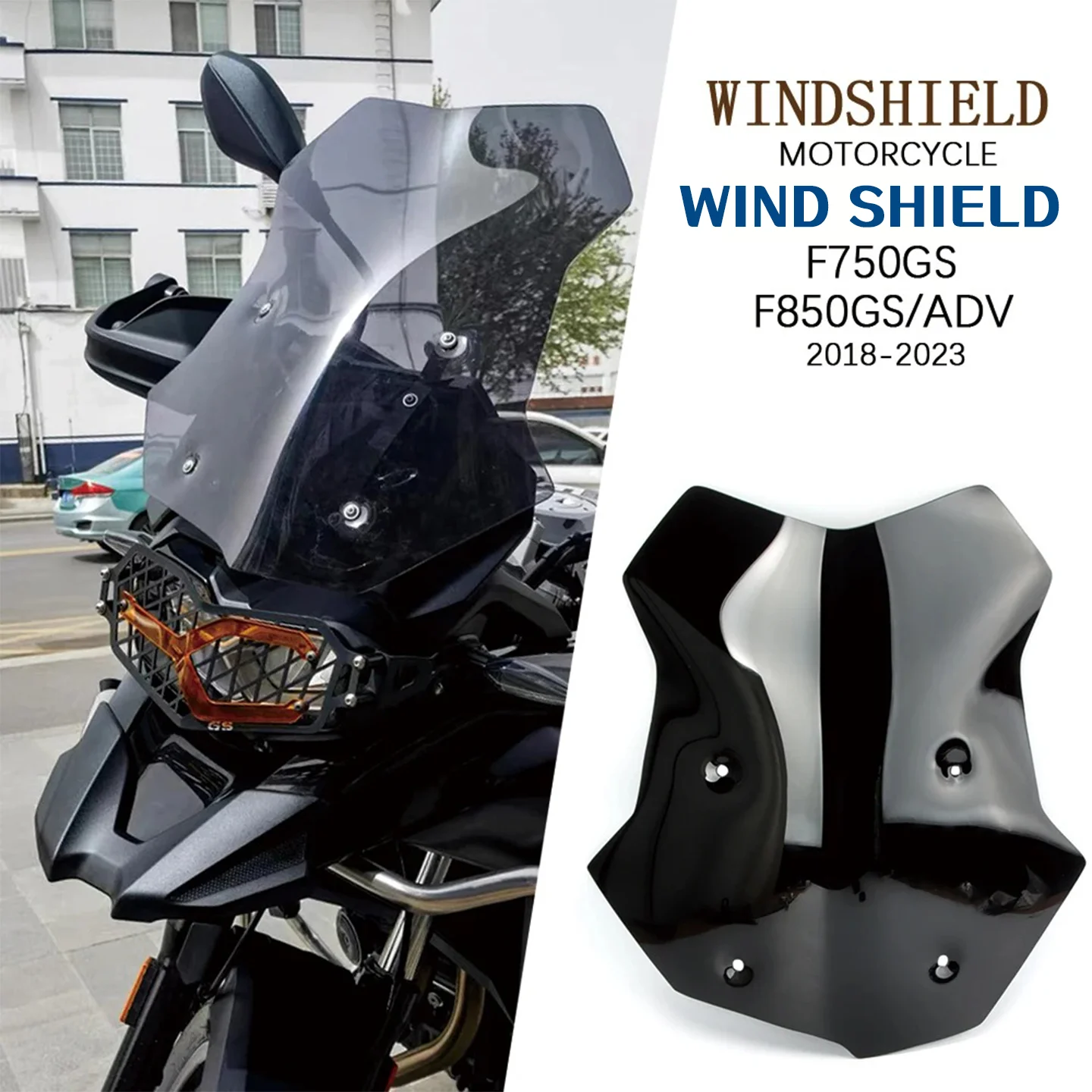 

Touring Windshield For BMW F850GS F750GS Motorcycle Windscreen Heighten Wind Deflector Protector Front Cowl F 850 GS F 750 GS