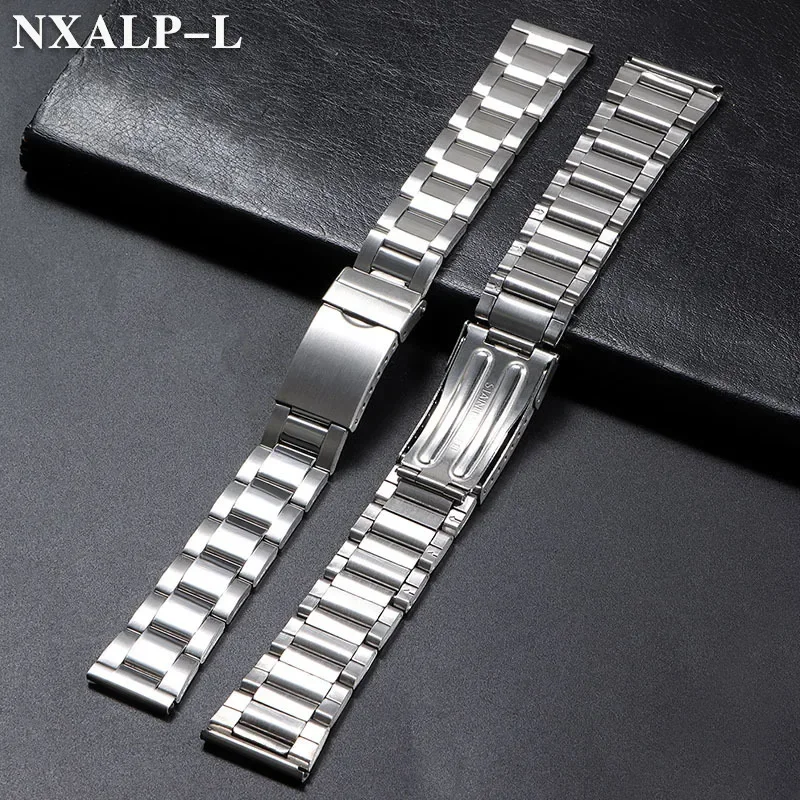 الفولاذ المقاوم للصدأ حزام (استيك) ساعة العالمي حزام للطي مشبك سوار للساعة 12 14 مللي متر 16 مللي متر 18 مللي متر 20 مللي متر 22 مللي متر 24 مللي متر حزام ساعة اكسسوارات