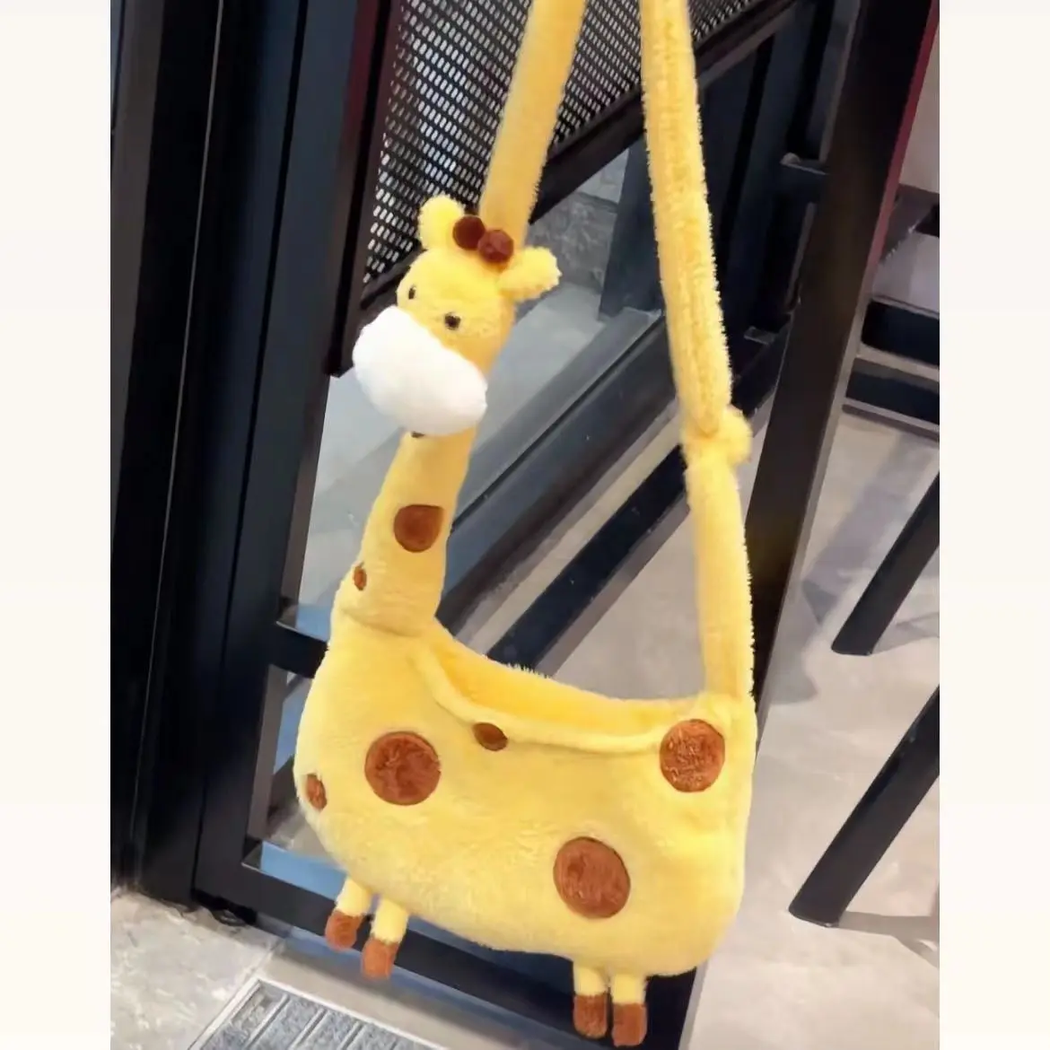 Shoulder Bags Women Cute Giraffe Furry Bag Spring Autumn Pures and Bags Crossbody Girls Bag Gift