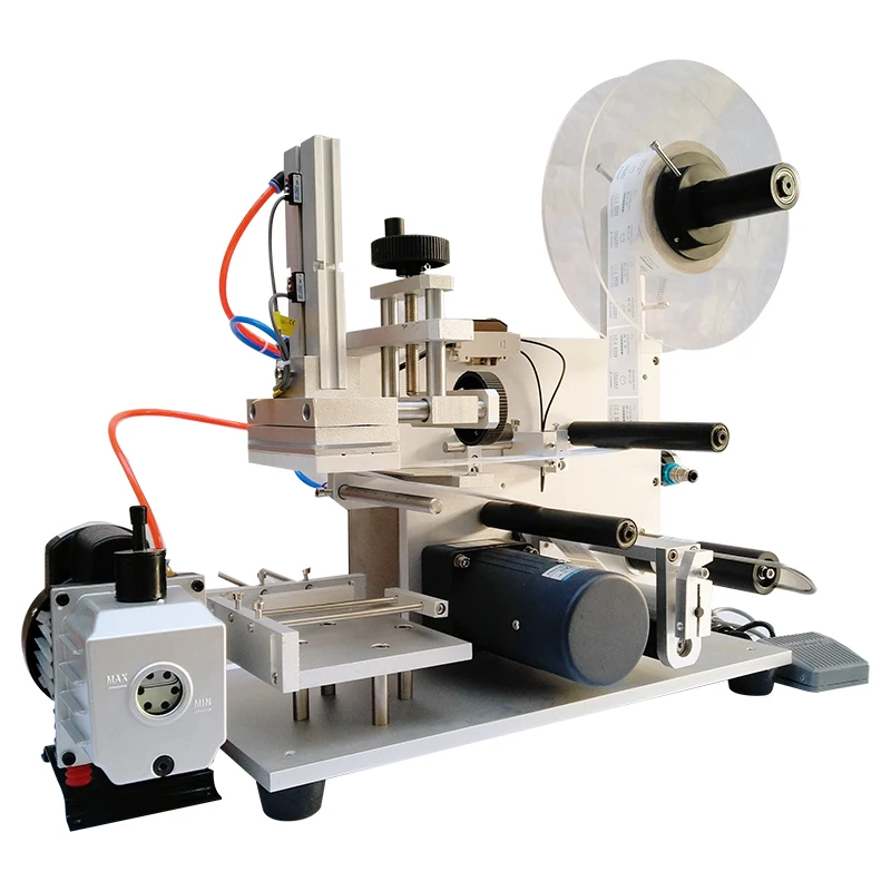 LT-60 Semi-Automatic Pneumatic Flat Surface Labeling Machine 220V Sticker Label Applicator for Bottle Box Bag