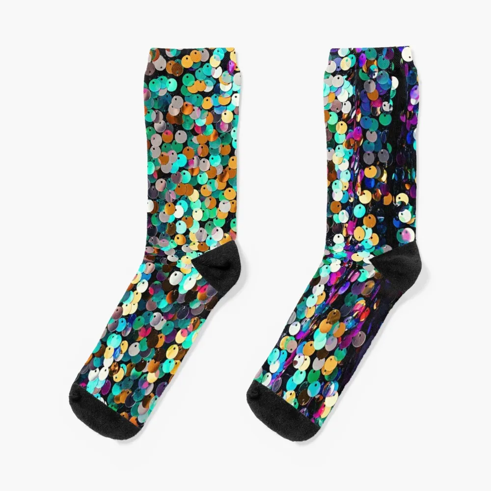 Colorful sparkling sequins Socks Compression Stockings