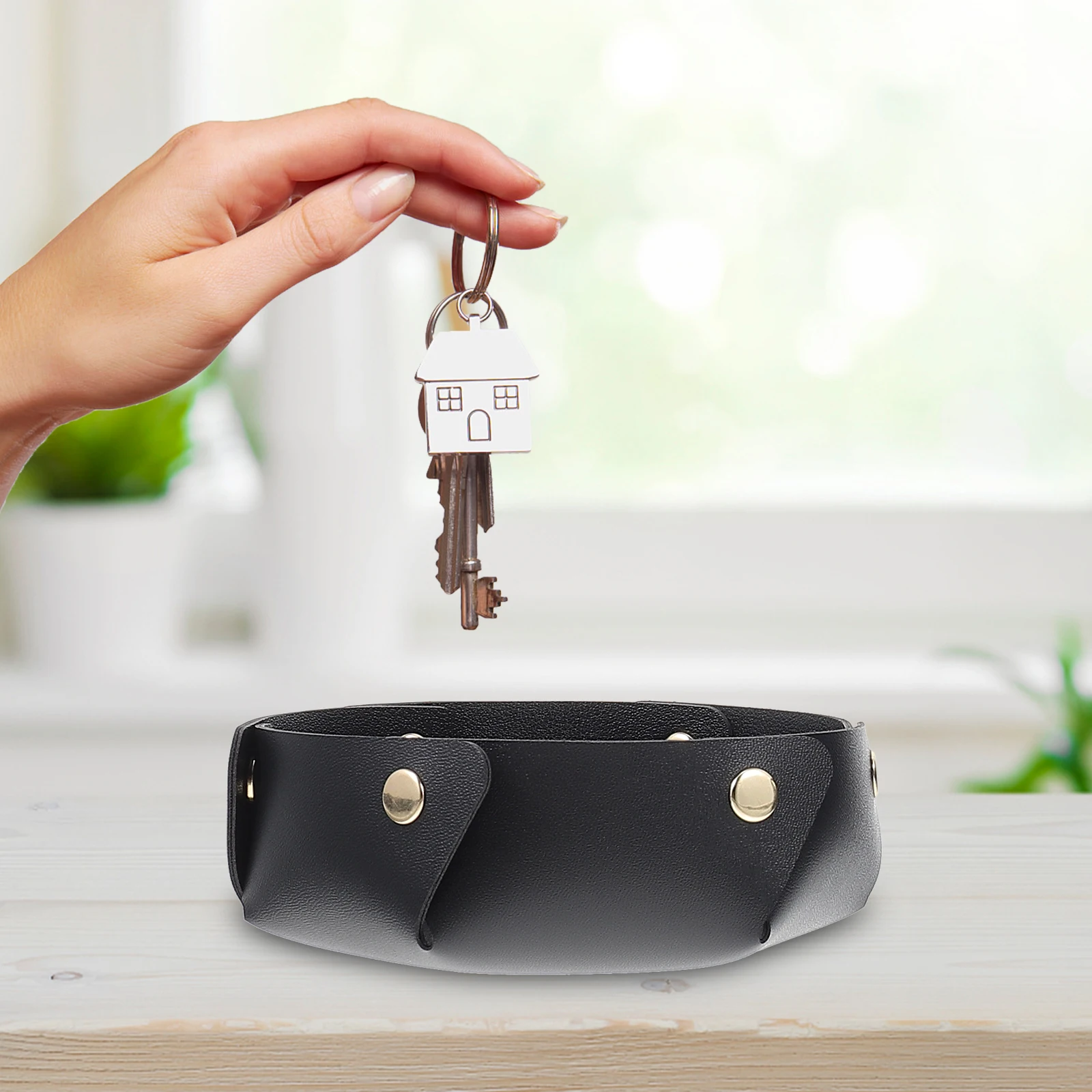 

2Pcs Desktop Sundries ganizers PU Storage Countertop Boxes Desktop Sundries Holders Entryway Containers Jewelry Boxes